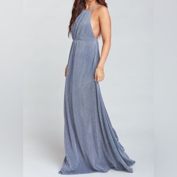 Show Me Your Mumu Amanda Maxi Dress in Dancing Queen Shine Smoke Size XXS NWT - Picture 4 of 9